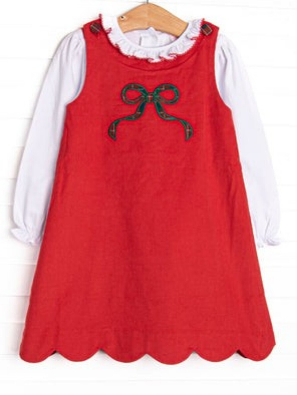 Stitchy Fish Christmas Cheer Applique Jumper Set, Red